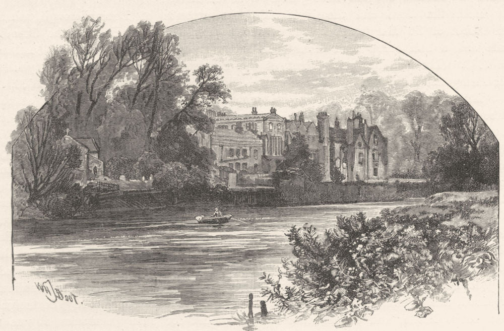 YORKSHIRE. Bishopthorpe 1901 old antique vintage print picture